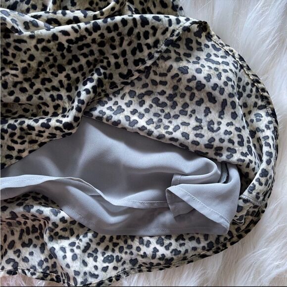 Cupcakes & cashmere leopard print wrap dress M - Picture 9 of 11